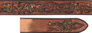Desire Belt carved and painted by Paul Burnett