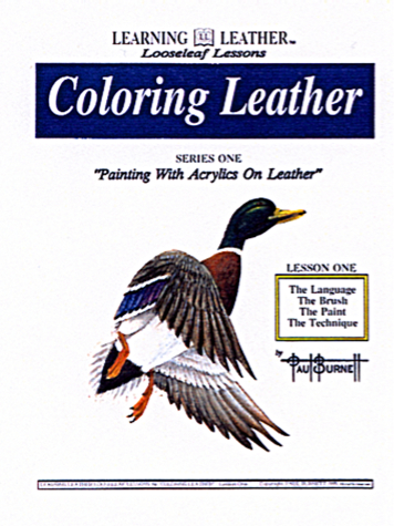 Coloring Leather using Acrylic Paint by Paul Burnett.
